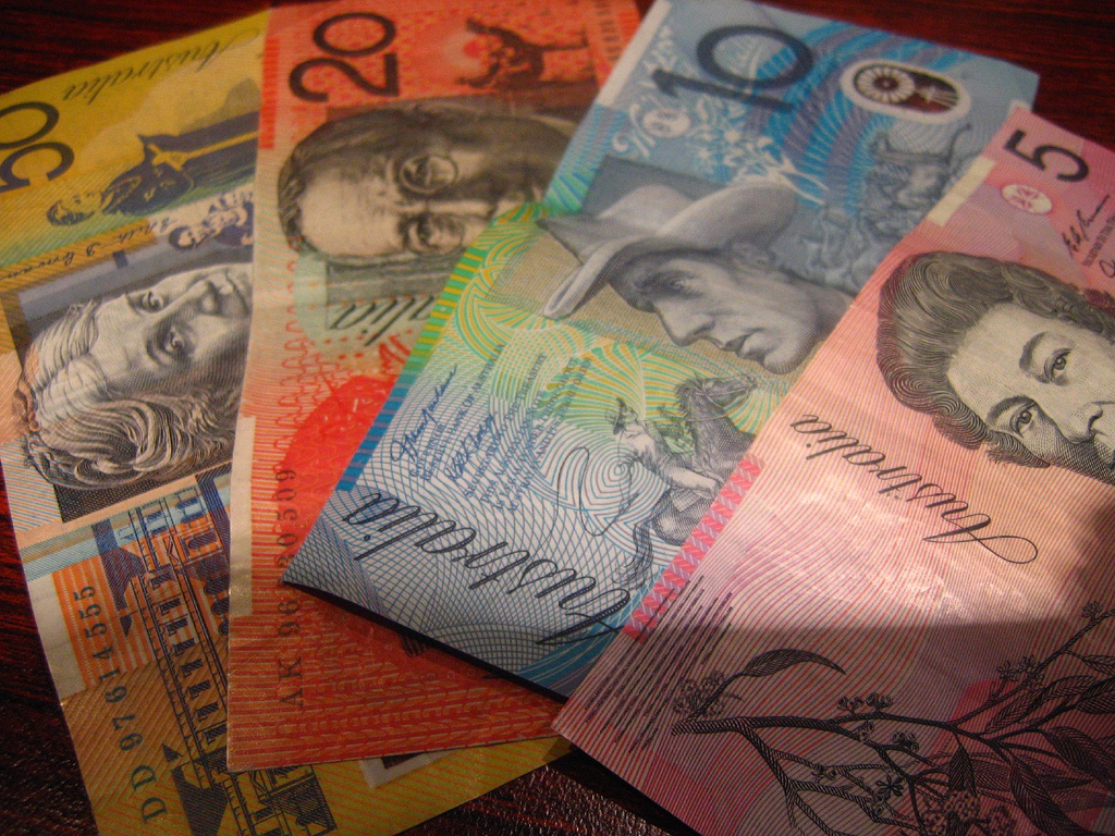 Australian Money on Desk