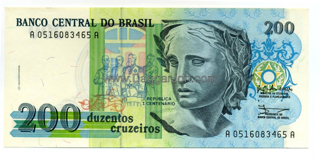 Brazil 200 Cruzeiros