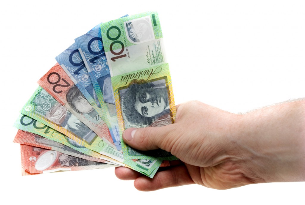 Handful of Australian Money