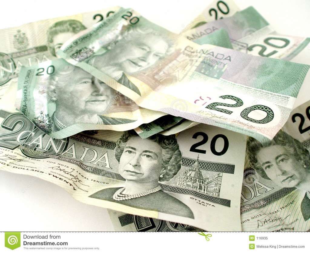 Canadian Money Pile